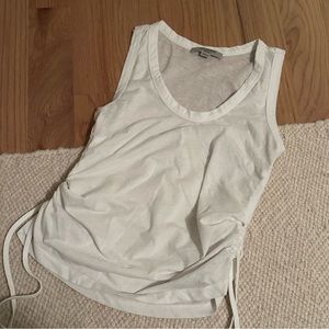 all saints white cinched tank
